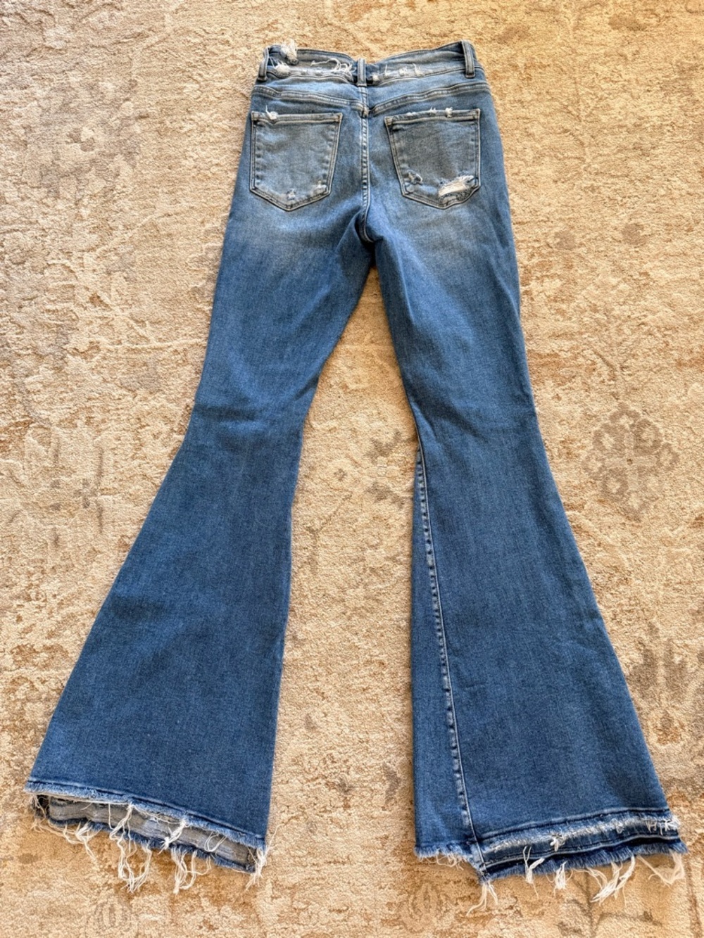 Flying Monkey Blue Distressed Flare Jeans - Picture 2 of 3